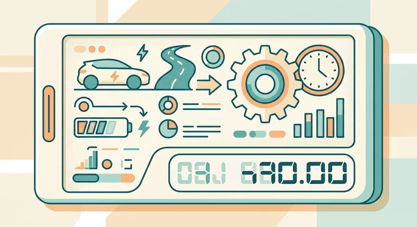電子ペーパーを使用したデジタルプライスボードの効率性を示すイラスト